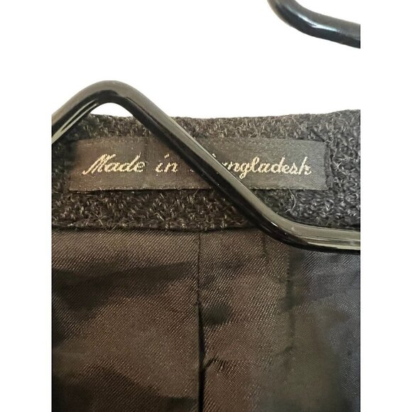 Savile Row Sport Coat Blazer Jacket Size 44 L Gray 100% Wool Tweed Herringbone - Picture 8 of 15